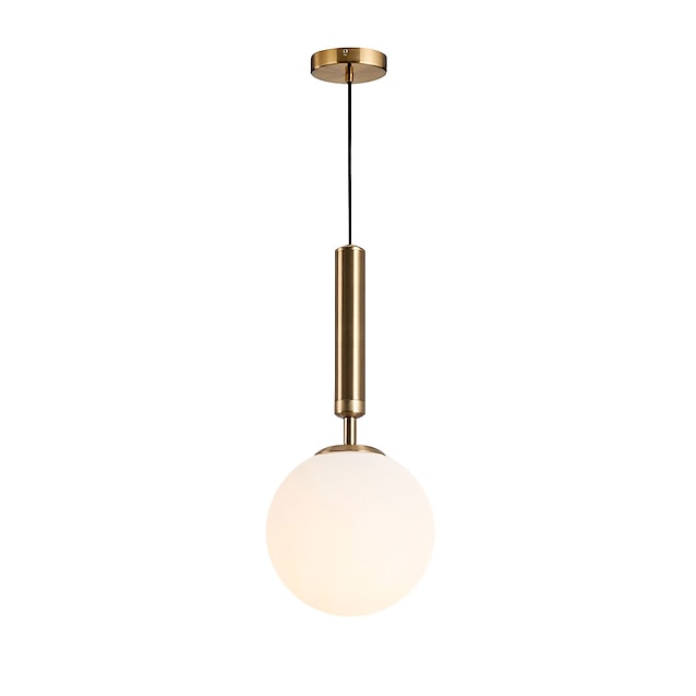 Lights & Lighting Pendant Lights | 1-Light 20 cm Pendant Light Metal Glass Globe Electroplated Painted Finishes Contemporary Art