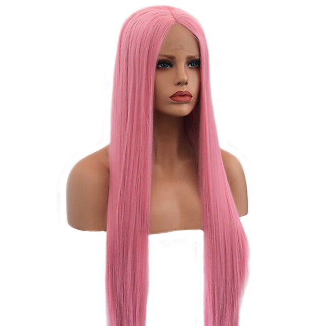 Beauty & Hair Wigs & Hair Pieces | Pink Wig Technoblade Cosplay Synthetic Wig Natural Straight Layered Haircut Wig Very Long Pin