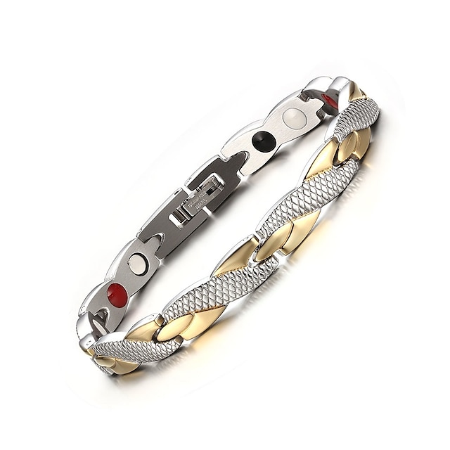  Voor heren Armbanden met ketting en sluiting Tweekleurig Gedraaid Kruis Gepersonaliseerde Modieus Equilibrio Roestvast staal Armband sieraden Goud / Zilver / Zilver / Goud Voor Feest Informeel