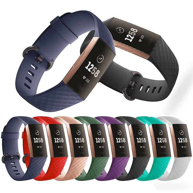 Silicone Sport Bands Compatible Fitbit Charge 3 & Charge 3 SE Special Edition 