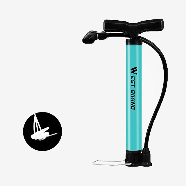  WEST BIKING® Bombas de bicicletas Bomba de suelo para bicicleta Portátil Ligero Duradero Alta Presión Inflación Precisa Para Bicicleta de Pista Bicicleta de Montaña Ciclismo Aleación de acero Azul