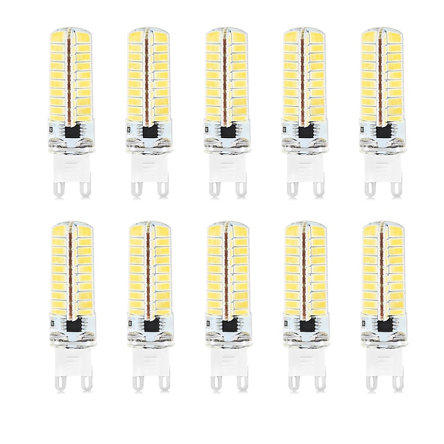  10pcs 4.5 W LED-lamper med G-sokkel 350-450 lm G9 T 72 LED Perler SMD 2835 Vandtæt Dæmpbar Dekorativ Varm hvid Kold hvid Naturlig hvid 220-240 V 110-130 V / 10 stk. / RoHs