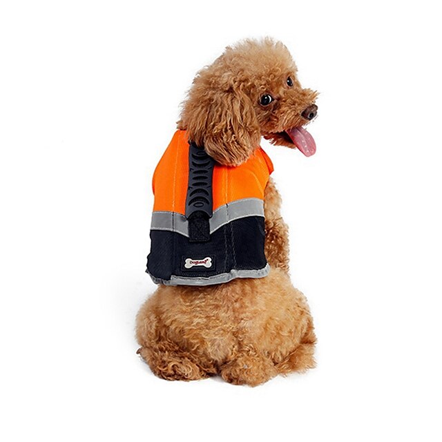  Dog Cat Vest Life Vest Solid Colored Unique Design High Quality Dog Clothes Puppy Clothes Dog Outfits Orange Green Costume for Girl and Boy Dog Terylene Nylon PVA S M L XL