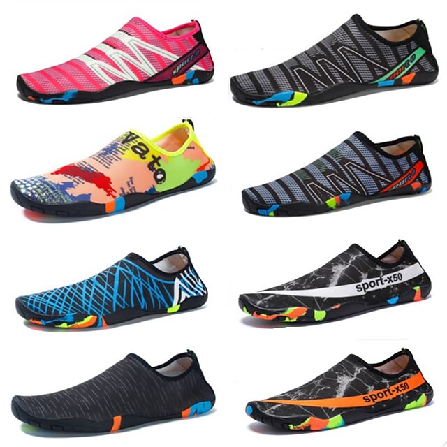  Men's Women's Water Shoes Printing Rubber Anti-Slip Barefoot Swimming Surfing Water Sports Aqua Sports - for Adults