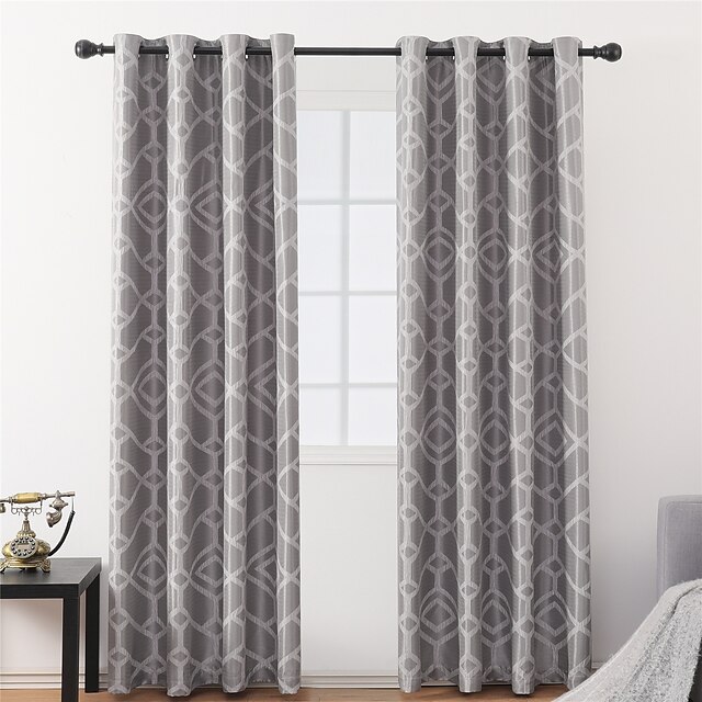  Contemporary Blackout One Panel Curtain Living Room   Curtains / Jacquard