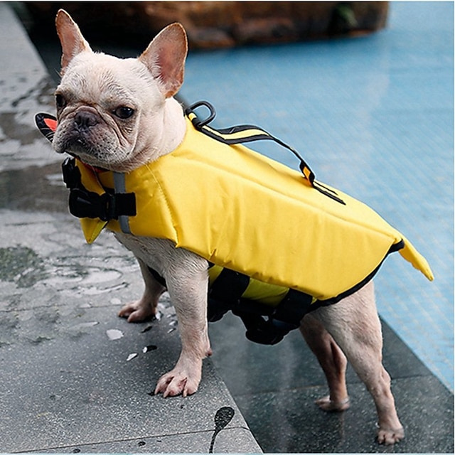  Dog Cat Vest Life Vest Puppy Clothes Solid Colored Waterproof Sports Dog Clothes Puppy Clothes Dog Outfits Yellow Gray Costume for Girl and Boy Dog Terylene Nylon PVA S M L XL
