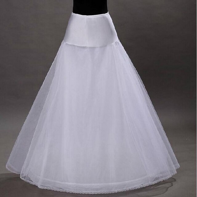  Bride Classic Lolita 1950s Vacation Dress Dress Petticoat Hoop Skirt Crinoline Prom Dress Women's Girls' Tulle Costume White / Black Vintage Cosplay Wedding Party Princess