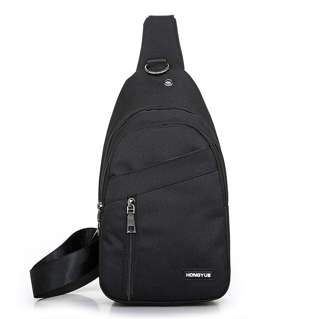  Men's Bags Canvas Sling Shoulder Bag Zipper for Daily Dark Grey / Black / Blue / Gray