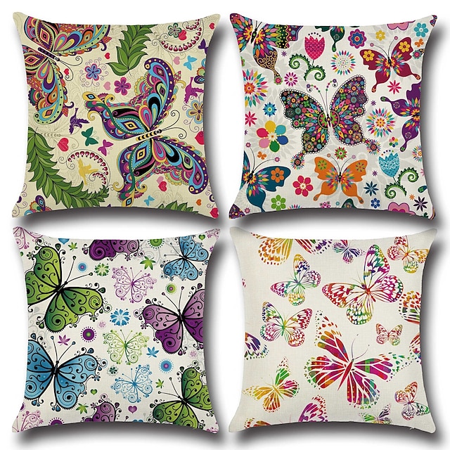 Home & Garden Home Decor | Set of 1 Pillow Cover Butterfly 3D Print Casual Fashion Throw Pillow - KT52785