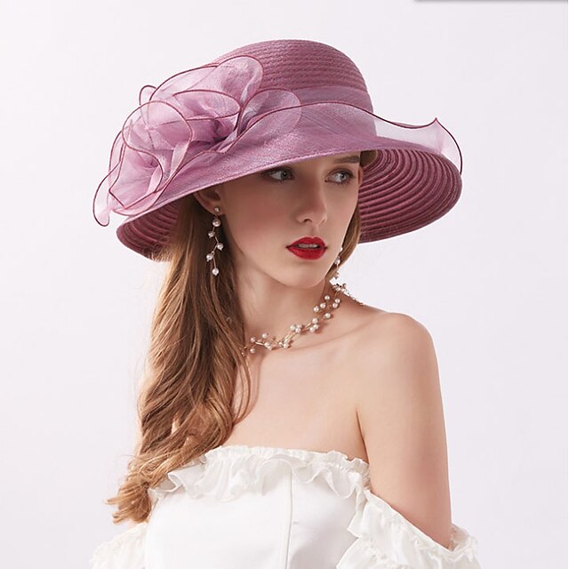  Imitation Pearl / Organza Fascinators / Headdress with Bowknot / Floral / Flower 1 Wedding / Outdoor Headpiece
