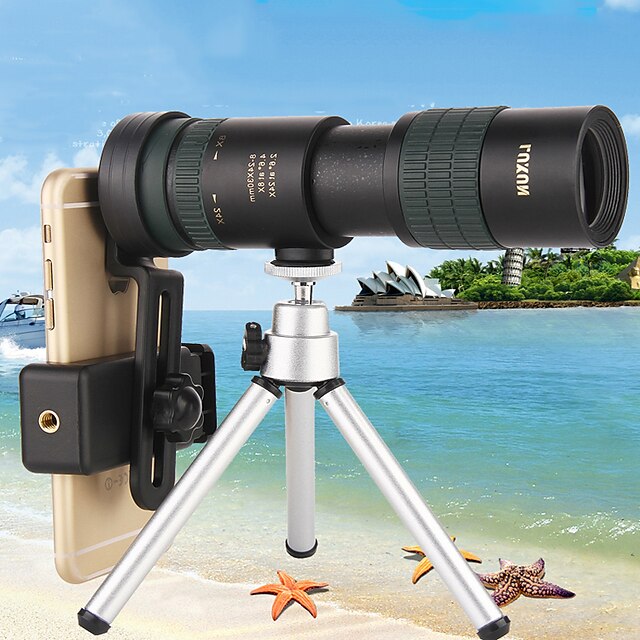  10-12030 X 25 mm Monocular Roof Lenses Mirrors Carrying Case Spotting Scope Handheld Fully Coated BAK4 Plastic Rubber Metal / Yes / Hunting / Bird watching