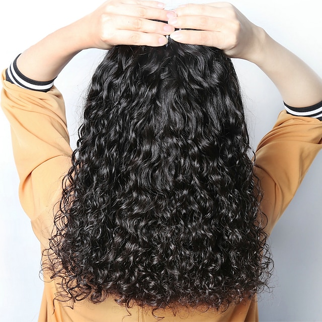  3 paket Hårväver Brasilianskt hår Vattenvågor Människohår förlängningar Remy-hår 100% Remyhårvävar 300 g Human Hår vävar Hårförlängningar av äkta hår 8-28 tum Naurlig färg