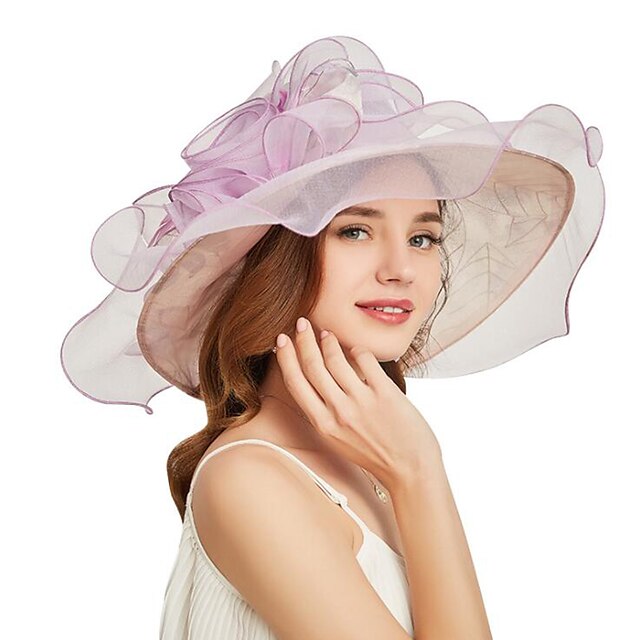 Organza Headwear with Flower / Ruffle 1 PC Wedding / Sports & Outdoor ...