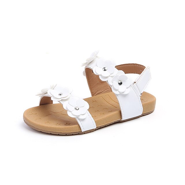  Girls' Sandals Comfort Faux Leather Toddler(9m-4ys) / Little Kids(4-7ys) Flower White / Pink Summer / Party & Evening / TR