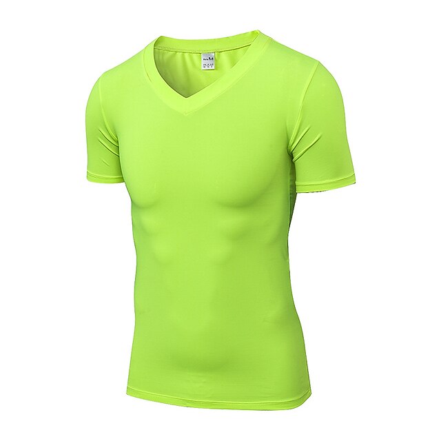 Sports & Outdoors Running, Jogging & Walking | YUERLIAN Mens Short Sleeve V Neck Compression Shirt Running Shirt Tee Tshirt Top 