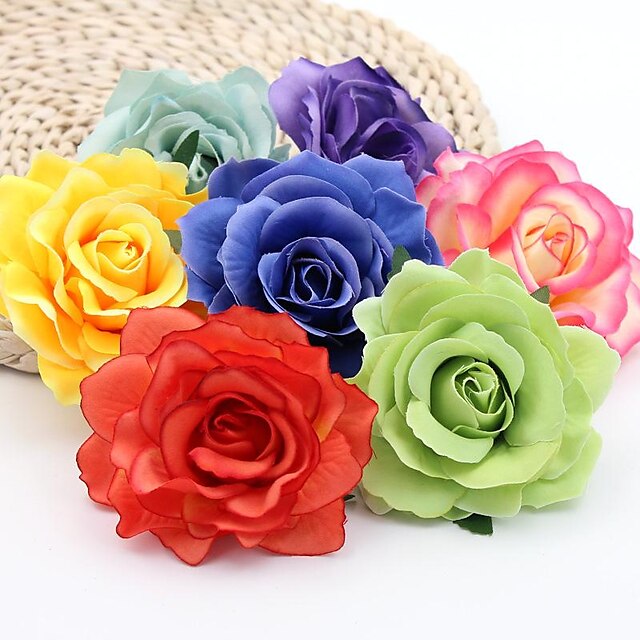  Artificial Flowers 5 Branch Classic Wedding Pastoral Style Roses Eternal Flower Tabletop Flower