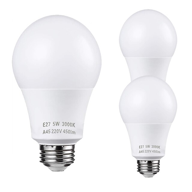 ZDM® 3kpl 5 W LED-pallolamput 450 lm E26 / E27 25 LED-helmet SMD 2835 Lovely Lämmin valkoinen Kylmä valkoinen 110-220 V / RoHs