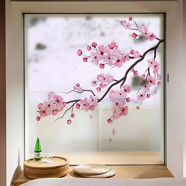  Window Film & Stickers Decoration Contemporary / 3D Flower / Floral PVC(PolyVinyl Chloride) Window Sticker / Anti-Glare