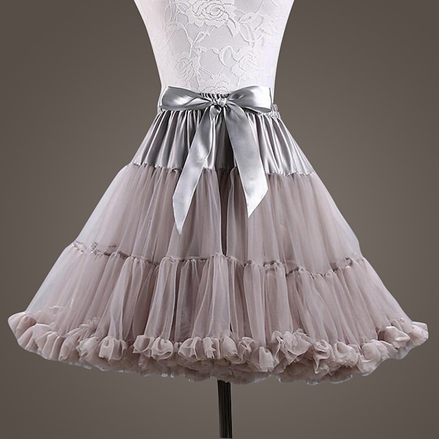  Κλασικό Lolita Δεκαετία του 1950 φόρεμα διακοπών Φορέματα Μεσοφόρι Τούτου Κρινολίνο Μπαλέτο Γυναικεία Κοριτσίστικα Μονόχρωμο Πριγκίπισσα Επίδοση Γάμου Πάρτι Μεσοφόρι
