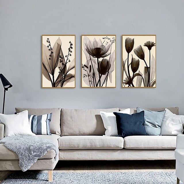  Framed Art Print Framed Set - Floral / Botanical PS Illustration Wall Art