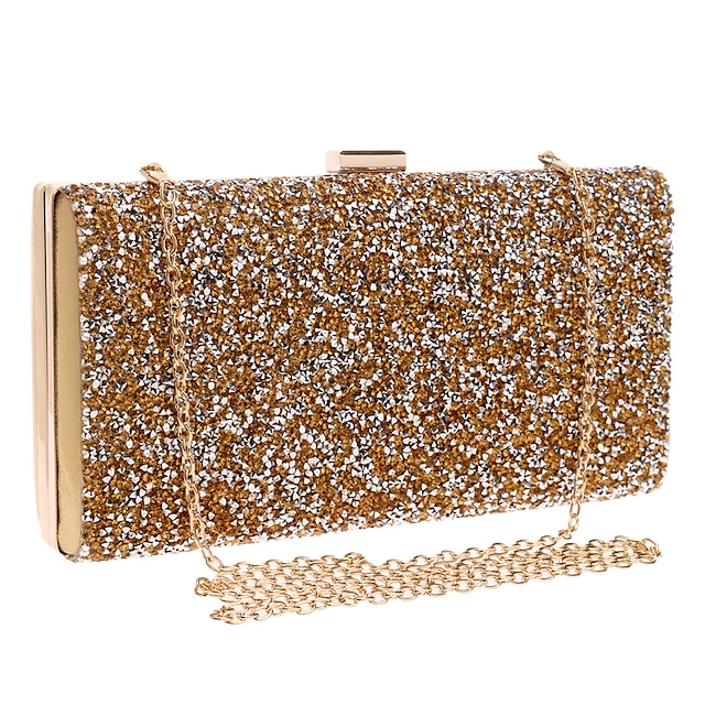  Women's Evening Bag Party Event / Party Party & Evening Rhinestone Solid Colored Glitter Shine Silver Black Gold