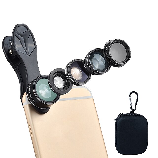  Mobile Phone Lens Lens with Filter / Fish-Eye Lens / Long Focal Lens Glasses / Aluminium Alloy / ABS+PC 2X 25 mm 10 m 198 ° Creative / Lovely / Funny