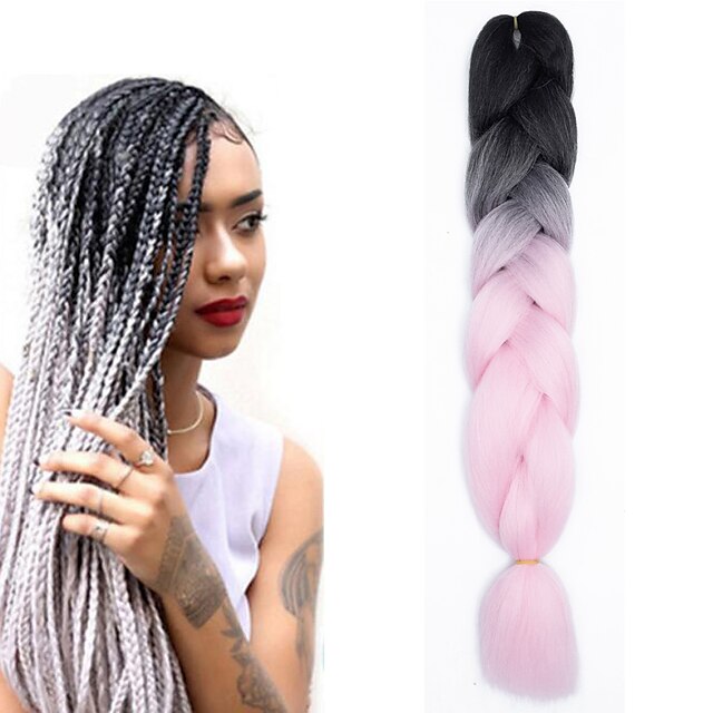  Braiding Hair Hair Braids Multi-color 24.4inch(Approx.62cm) Color Gradient Youth Daily Wear Vacation