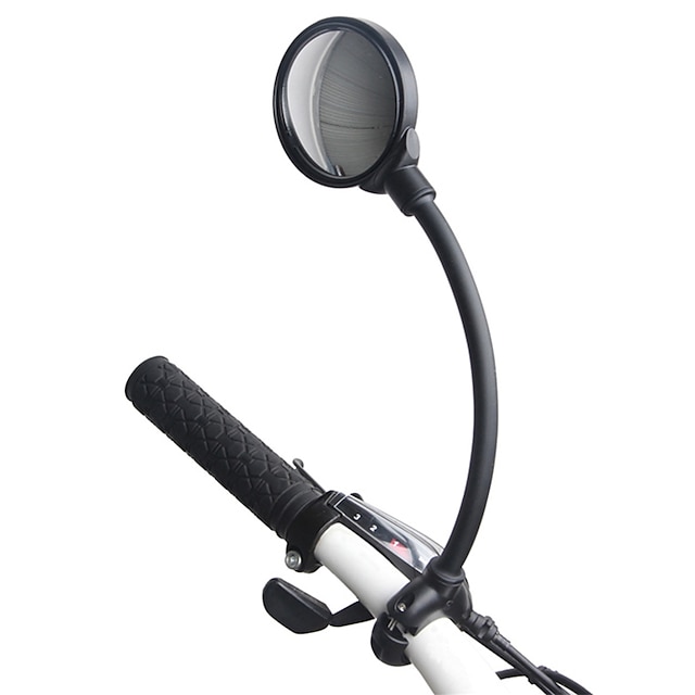  Καθρέφτης οπισθοπορείας Καθρέφτης ποδηλάτου για τιμόνι Κυρτό κάτοπτρο Προσαρμόσιμη Παγκόσμιος Ευλύγιστο Ποδηλασία μοτοσυκλέτα Ποδήλατο Κράμμα αλουμινίου PVC Μαύρο