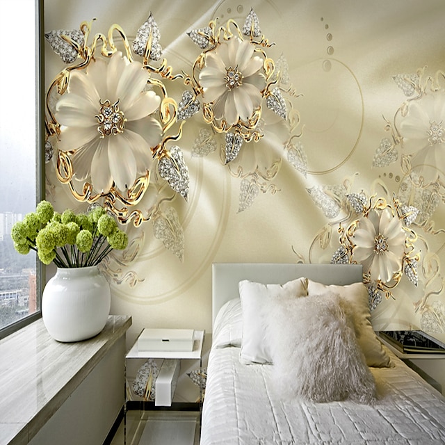  Mural Wallpaper Wall Sticker Covering Print Adhesive Required 3D Effect Pearl Canvas Home Décor