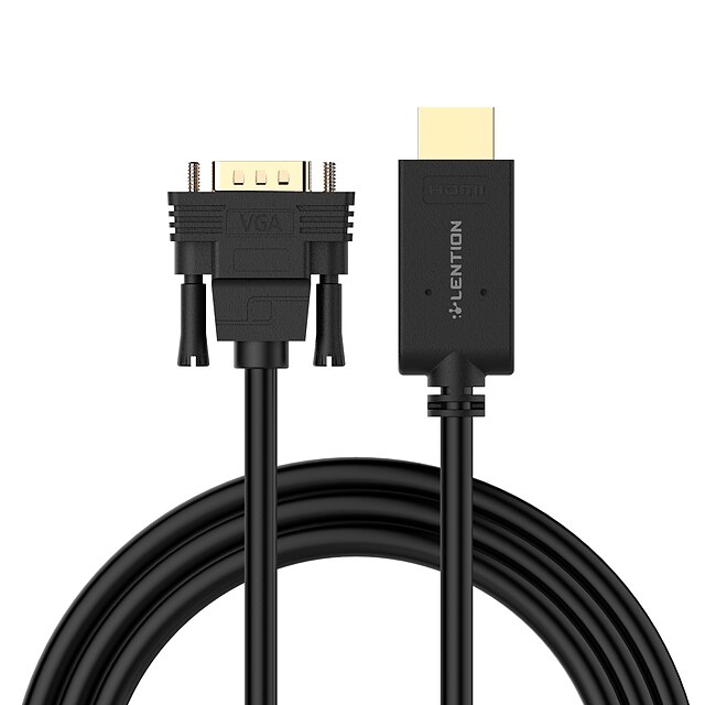  LENTION HDMI 2.0 Adapter, HDMI 2.0 to VGA Adapter Male - Male 1080P 1.8m(6Ft)
