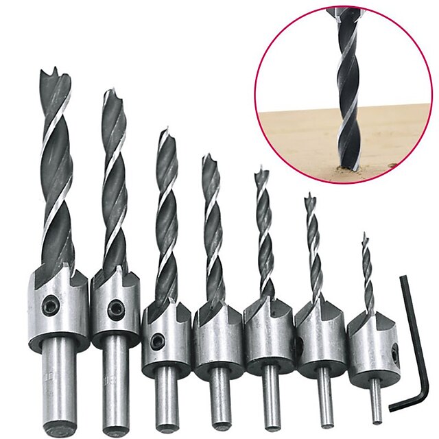  3-10mm three sharp for woodworking with countersunk drill head / reaming Drill / beveling / directional drilling