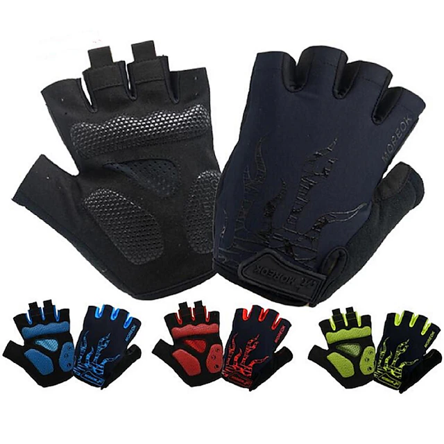 Bike Gloves Cycling Gloves Fingerless Gloves Half Finger Anti-Shake ...