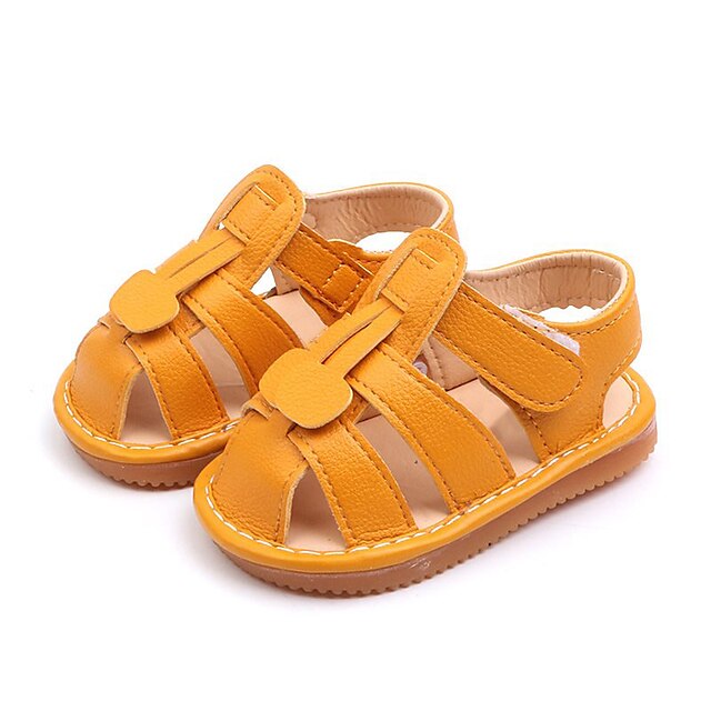  Boys' / Girls' Sandals Comfort Microfiber Toddler(9m-4ys) White / Yellow / Pink Summer / Rubber