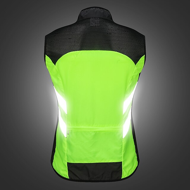 WOSAWE Men's Cycling Vest High Visibility Bike Vest Gilet Windbreaker