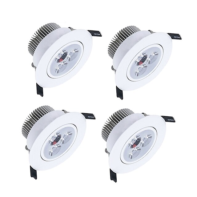  4PCS 3x2W 450-550 lm 3 LED Beads Dimmable LED Downlights Warm White Cold White Natural White Cabinet Ceiling Showcase / AC220V AC12V