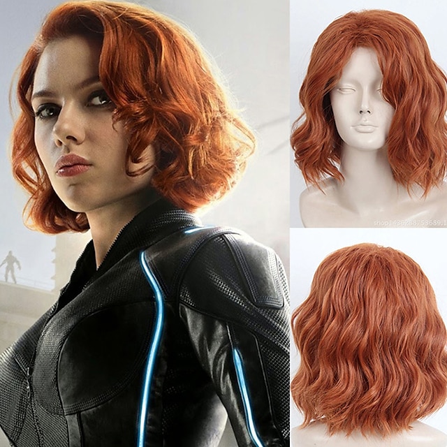 Beauty & Hair Wigs & Hair Pieces | Cosplay Costume Wig Synthetic Wig Curly Side Part Wig Burgundy Medium Length Brown / Burgundy