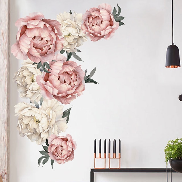  smukke blomster wallstickers transport til landskab læseværelse kontor spisestue køkken 45,5x66cm