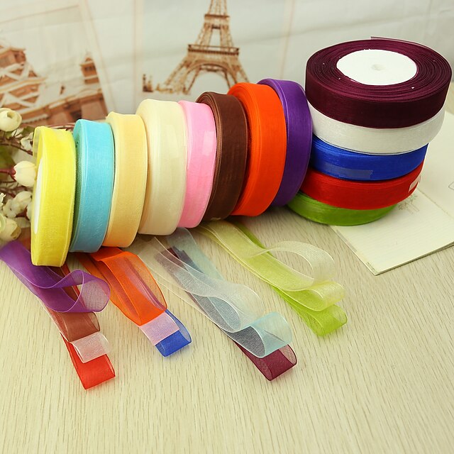  Luxury / Solid Colored Organza Wedding Ribbons Piece/Set Organza Ribbon / Wedding Accessories Wedding Party Decoration