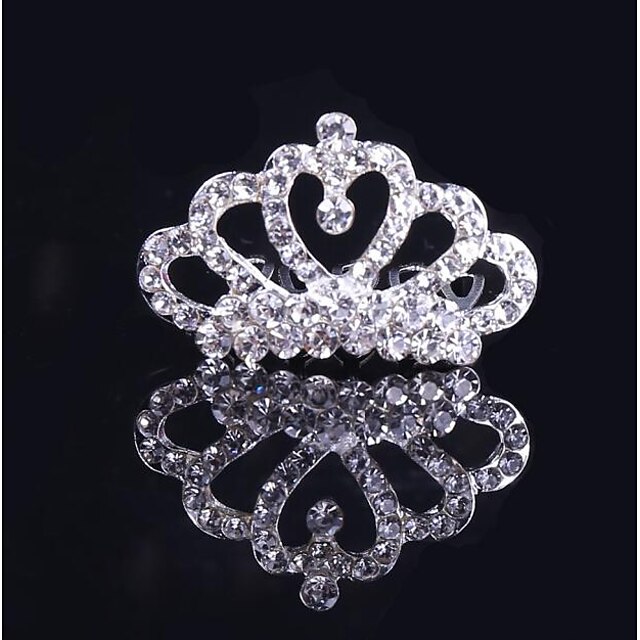  Alloy Crown Tiaras / Hair Combs with Sparkling Glitter / Glitter 1pc Wedding / Party / Evening Headpiece