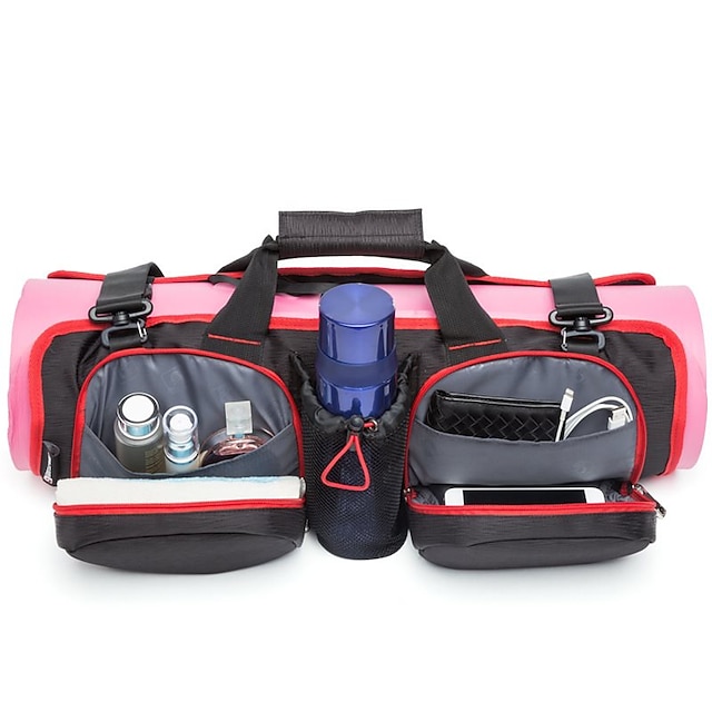  Yoga Mat Bag / Gym Bag / Yoga Bag / Holdall - Yoga, Fitness Multifunctional, Waterproof, Wearable Nylon Black