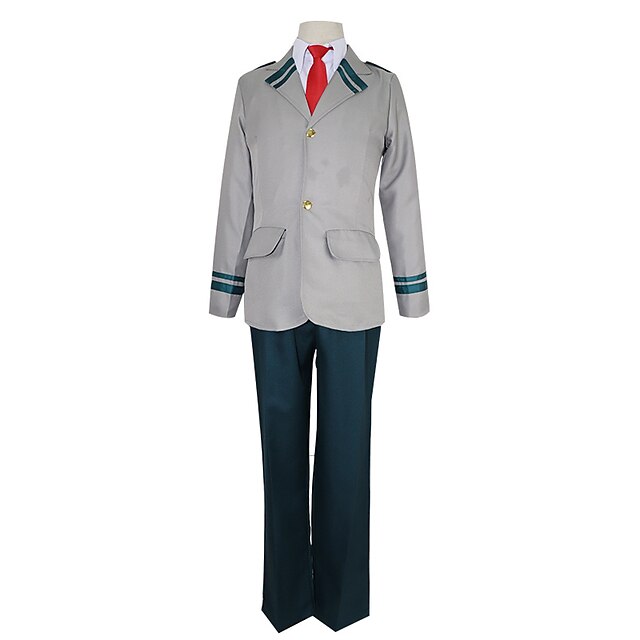  Inspired by Cosplay My Hero Academia / Boku No Hero Midoriya Izuku Todoroki Shoto Deku Anime Cosplay Costumes Japanese Cosplay Suits Patchwork Long Sleeve Coat Blouse Pants For Men's / Tie / Tie