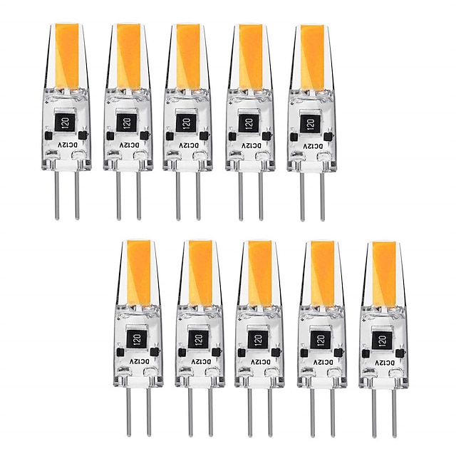  kwb 10 pz 3 watt g4 led bi-pin base 12 v lampadina calda bianco e bianco alogena g4 30 w led di ricambio