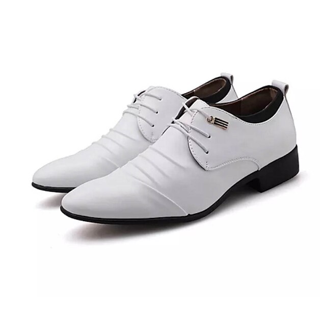  Men's Oxfords Comfort Shoes Outdoor PU White Black Summer