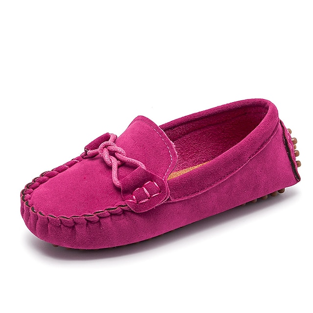 Shoes & Bags Kids Shoes | Boys Girls Loafers & Slip-Ons Moccasin Suede Little Kids(4-7ys) Fuchsia Blue Gray Fall Spring - ZC1529