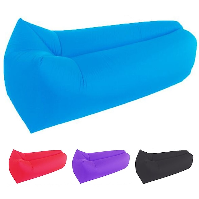  Air Sofa Inflatable Sofa Sleep lounger Air Bed Outdoor Camping Waterproof Portable Fast Inflatable Polyester Taffeta 205*70 cm Fishing Beach Camping for 1 person Spring Summer Fall Blue Pink Violet