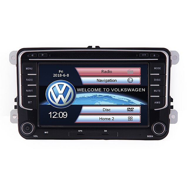  ABACK 7 inch Double 2 Din Navigation DVD Auto Audio Video For VW Universal 7 in 2 DIN Windows CE Wbudowany odtwarzacz DVD / Nawigacja samochodowa GPS Wbudowany Bluetooth / Kontrola kierownicy