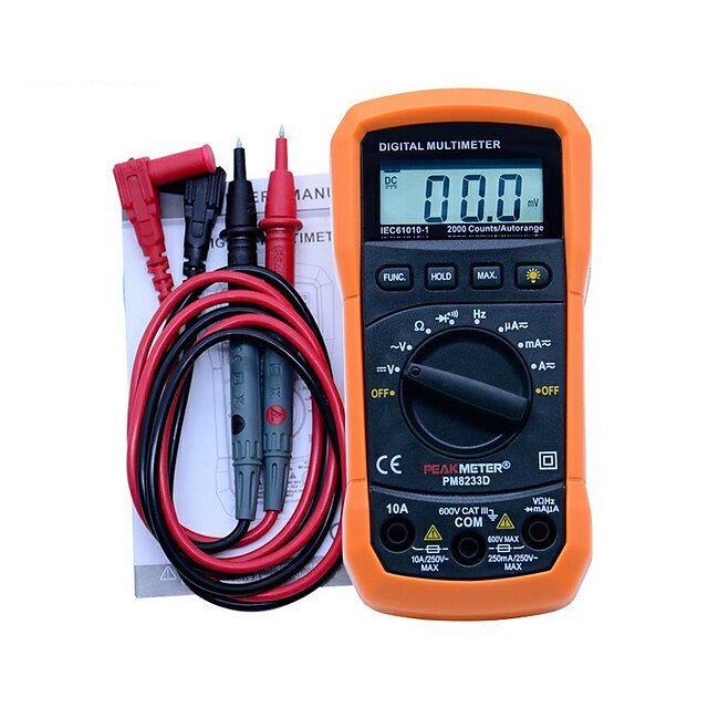  ms8233d 2000 teller lcd display profesjonell multifunksjon digital multimeter dc ac voltmeter frekvens bærbar tester