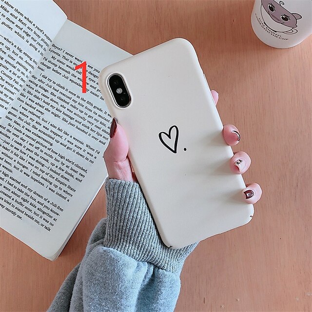  Case For Apple iPhone XR / iPhone XS Max Pattern  Back Cover Heart Hard PC for soft TPU for iPhone X XS 8 8PLUS 7 7PLUS 6 6S 6PLUS 6S PLUS