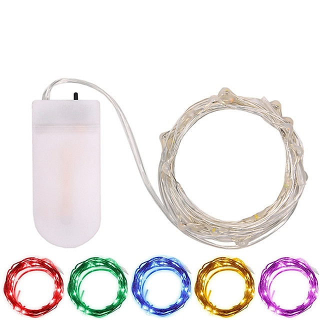  3m String Lights 30 LEDs 1pc Warm White White Multi Color Waterproof Party Decorative Batteries Powered
