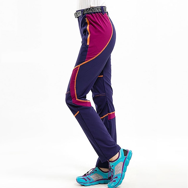  Dame Trekkingbukser Patchwork Sommer Udendørs Hudvenlig UV-resistent Hurtigtørrende Letvægt Bukser Underdele Sort / Orange Lys pink Campering & Vandring Fiskeri Klatring S M L XL XXL